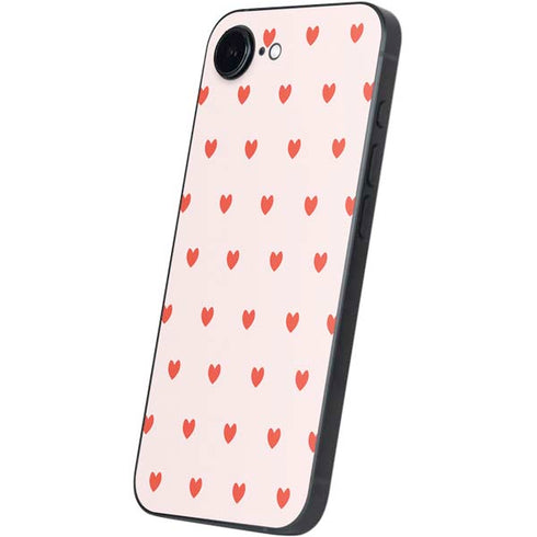 Pink and Red Hearts iPhone 16e Skin